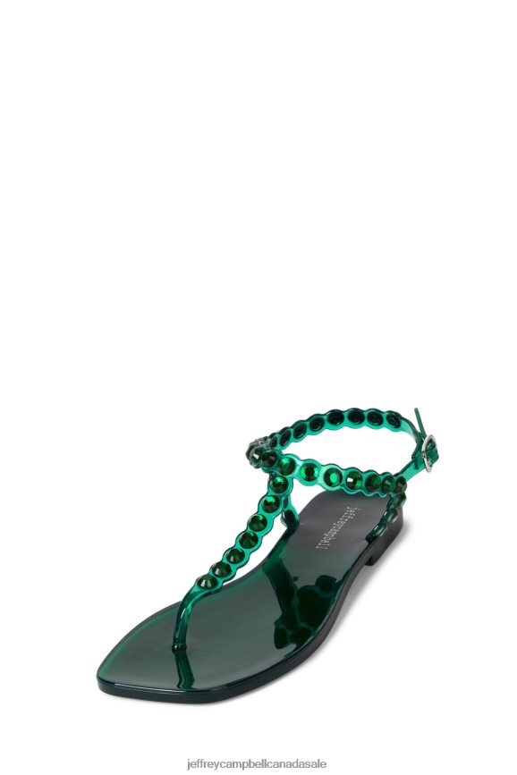 JEMMIN Women Dark Green Shiny PLRNJH162 Jeffrey Campbell Sandals