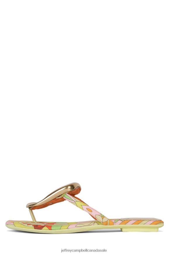 LINQUES-2 Women Pink Yellow Floral PLRNJH1747 Jeffrey Campbell Sandals
