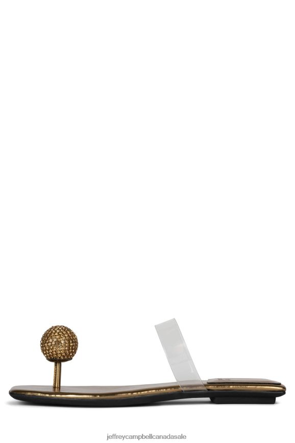 REFINED Women Gold Clear PLRNJH1744 Jeffrey Campbell Sandals