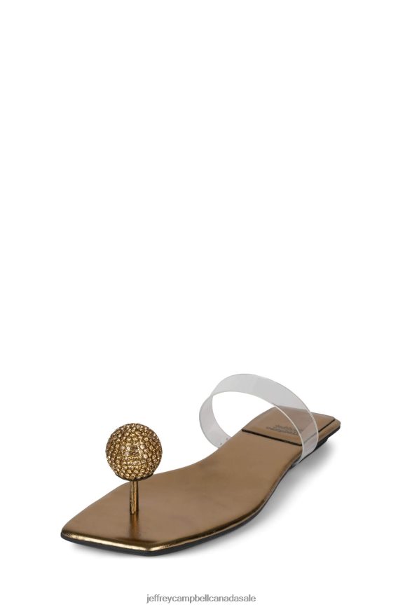 REFINED Women Gold Clear PLRNJH1744 Jeffrey Campbell Sandals