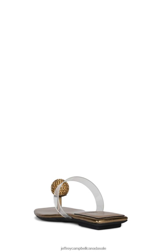 REFINED Women Gold Clear PLRNJH1744 Jeffrey Campbell Sandals