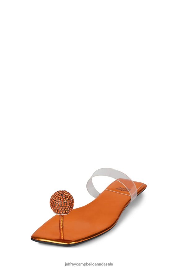 REFINED Women Orange Clear PLRNJH1746 Jeffrey Campbell Sandals