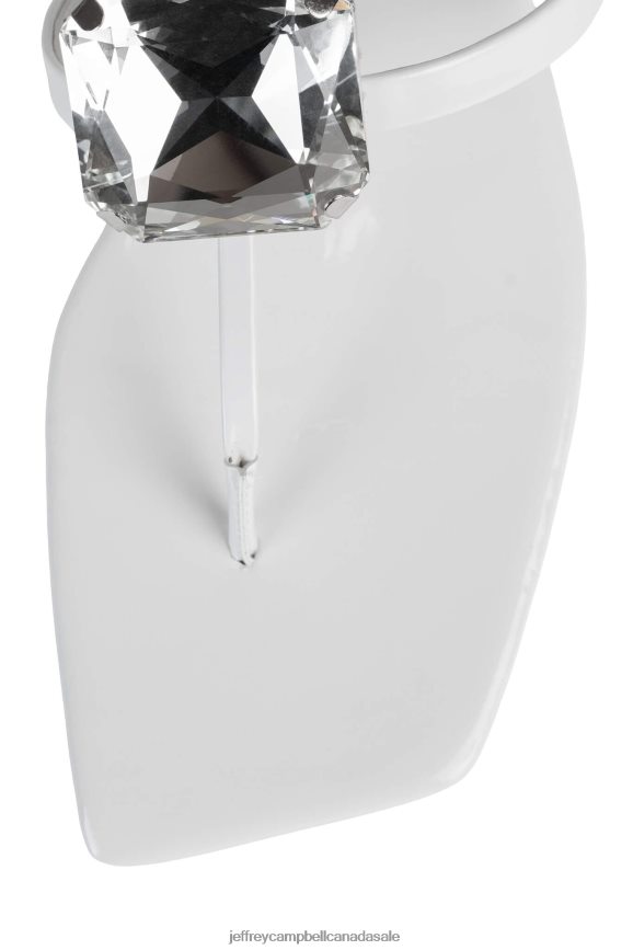 RING-ON-IT Women White Patent Silver PLRNJH1742 Jeffrey Campbell Sandals