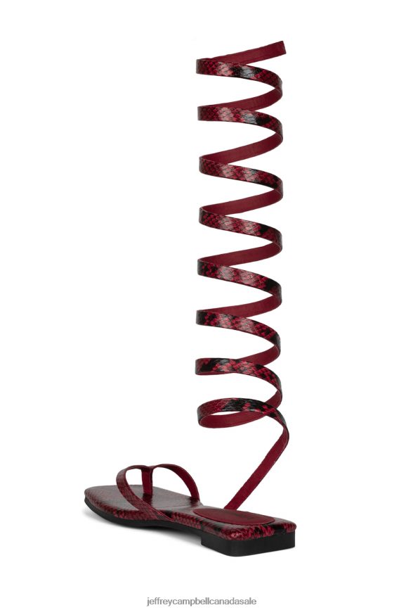 SLINKY Women Red Black Snake PLRNJH1760 Jeffrey Campbell Sandals