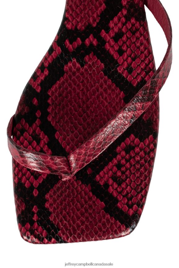 SLINKY Women Red Black Snake PLRNJH1760 Jeffrey Campbell Sandals