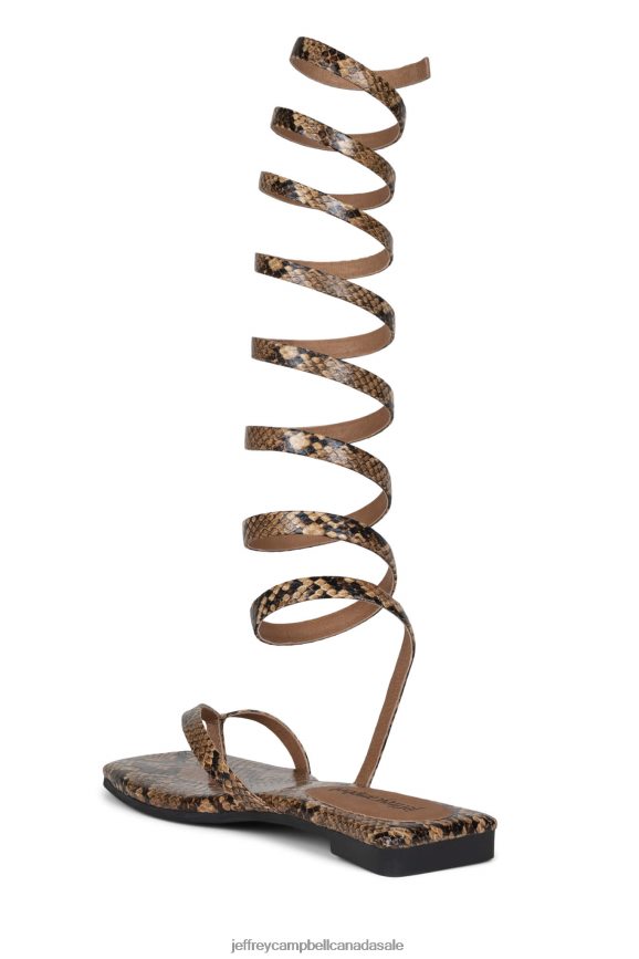 SLINKY Women Tan Snake Combo PLRNJH1762 Jeffrey Campbell Sandals