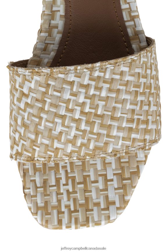 TROPICAL Women White Tan Raffia PLRNJH1759 Jeffrey Campbell Sandals
