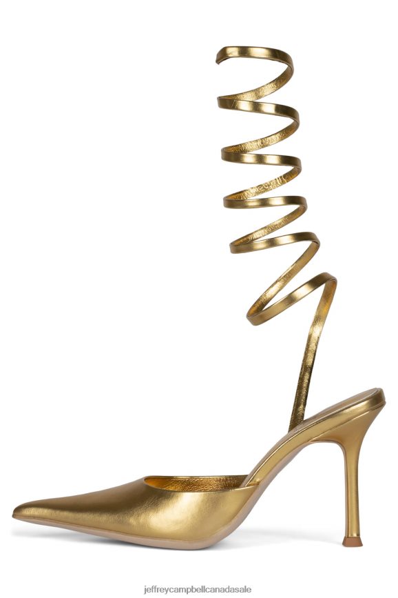 APHRODITE Women Gold Metallic PLRNJH1679 Jeffrey Campbell Heeled Mule