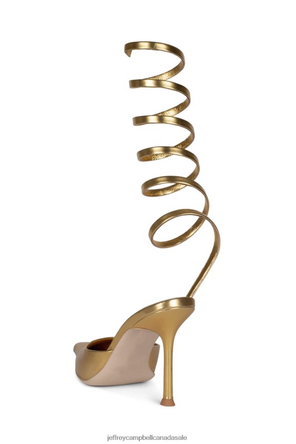 APHRODITE Women Gold Metallic PLRNJH1679 Jeffrey Campbell Heeled Mule