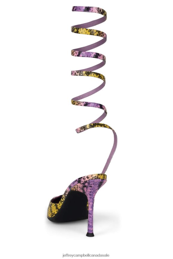 APHRODITE Women Yellow Purple Snake PLRNJH1677 Jeffrey Campbell Heeled Mule
