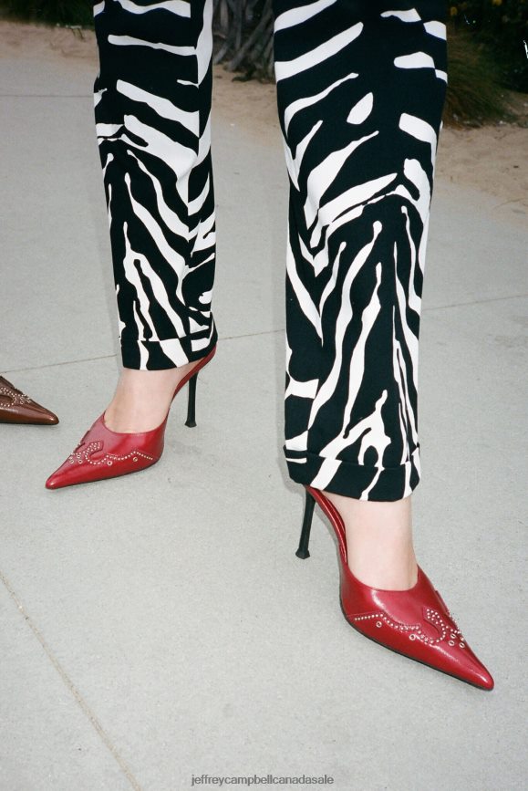 BITE-ME Women Red PLRNJH1650 Jeffrey Campbell Heeled Mule