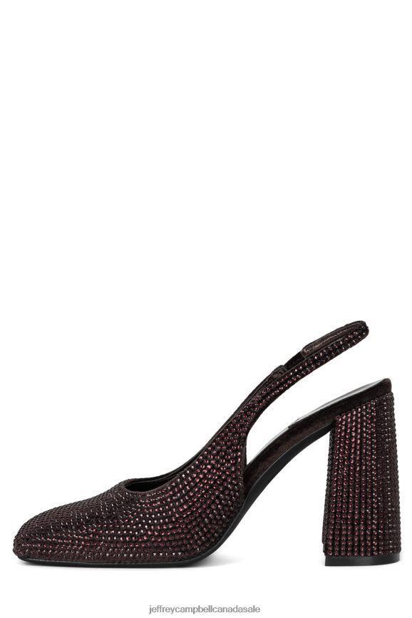 BLINGBLING Women Brown Velvet Combo PLRNJH1657 Jeffrey Campbell Heeled Mule