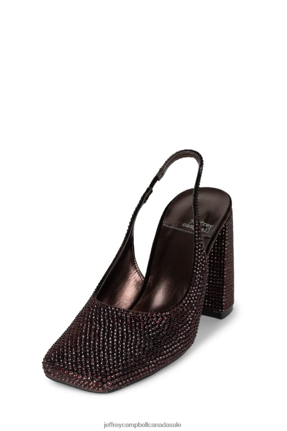 BLINGBLING Women Brown Velvet Combo PLRNJH1657 Jeffrey Campbell Heeled Mule