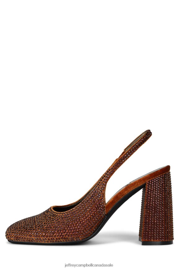 BLINGBLING Women Dark Orange Velvet Combo PLRNJH1658 Jeffrey Campbell Heeled Mule