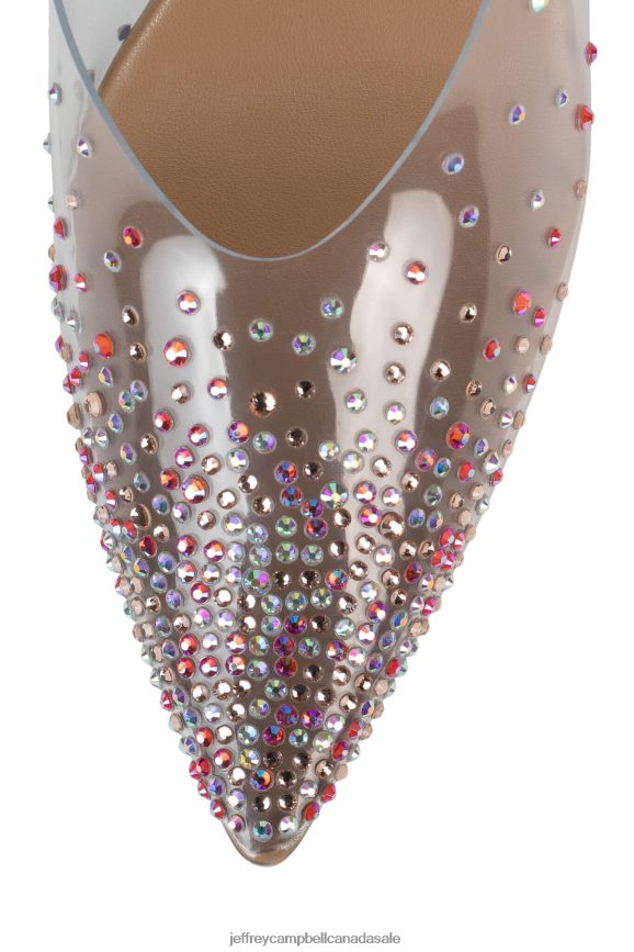 DRIZELLA Women Clear Nude Suede PLRNJH1683 Jeffrey Campbell Heeled Mule