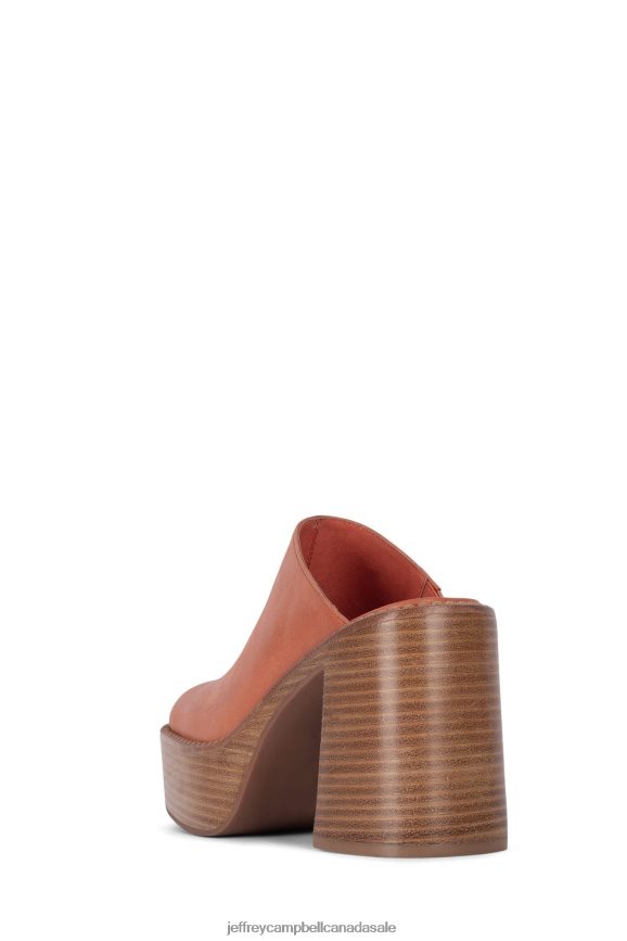 DRUMMER Women Orange Natural Polish Stack PLRNJH1711 Jeffrey Campbell Heeled Mule
