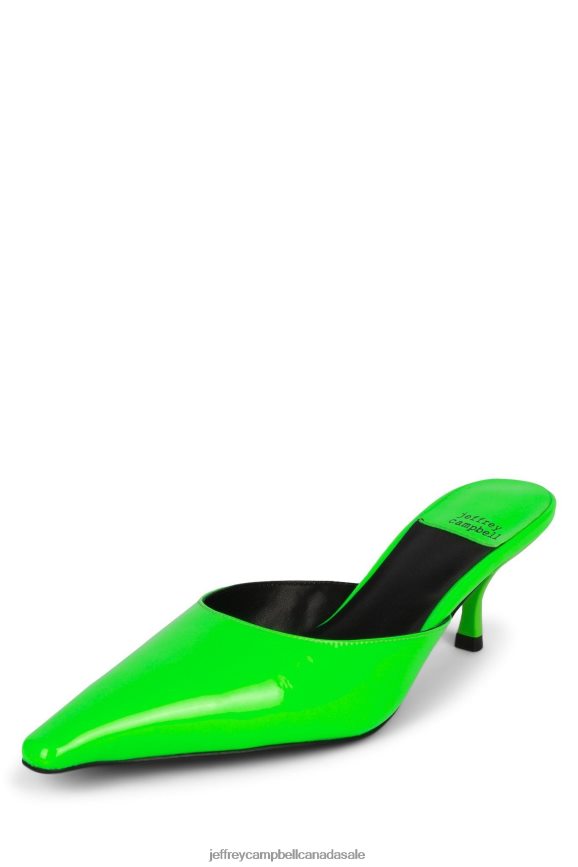 EXQUISITE Women Bright Green Patent PLRNJH1716 Jeffrey Campbell Heeled Mule