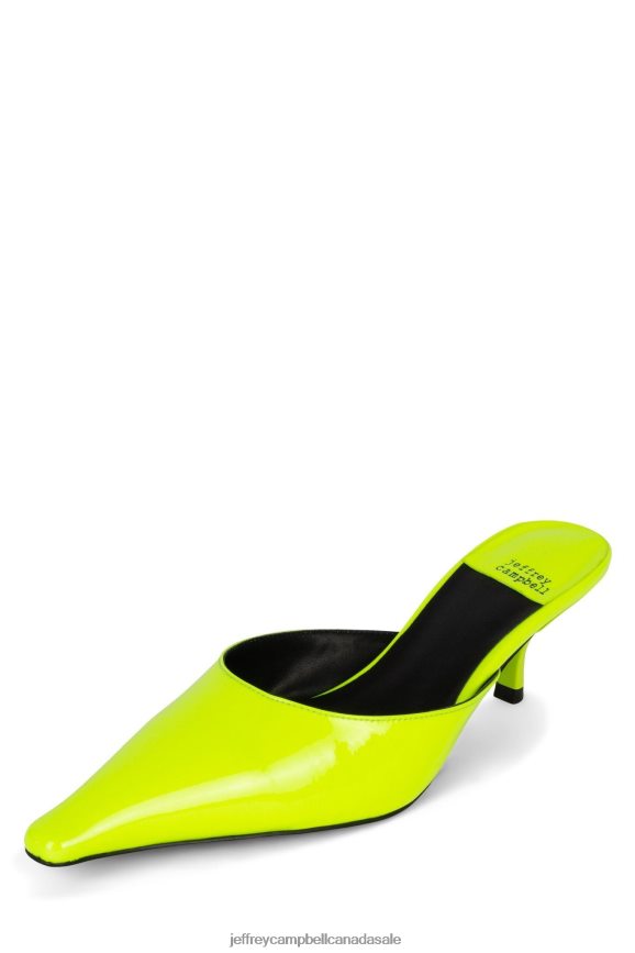 EXQUISITE Women Bright Yellow Patent PLRNJH1715 Jeffrey Campbell Heeled Mule