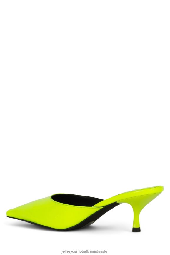 EXQUISITE Women Bright Yellow Patent PLRNJH1715 Jeffrey Campbell Heeled Mule