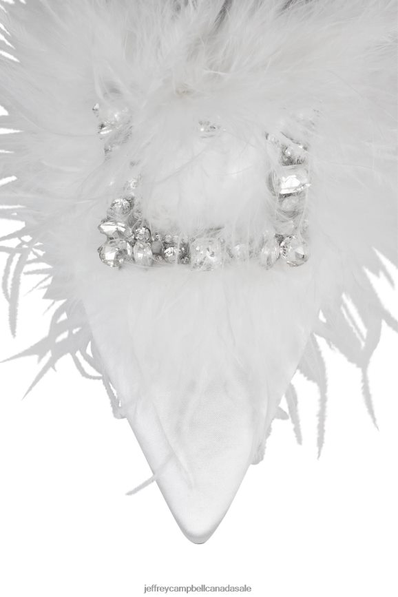 FUR-WUT Women White Satin PLRNJH1662 Jeffrey Campbell Heeled Mule