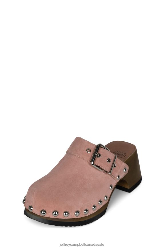 ICHLIEB Women Pink Suede Silver PLRNJH1718 Jeffrey Campbell Heeled Mule