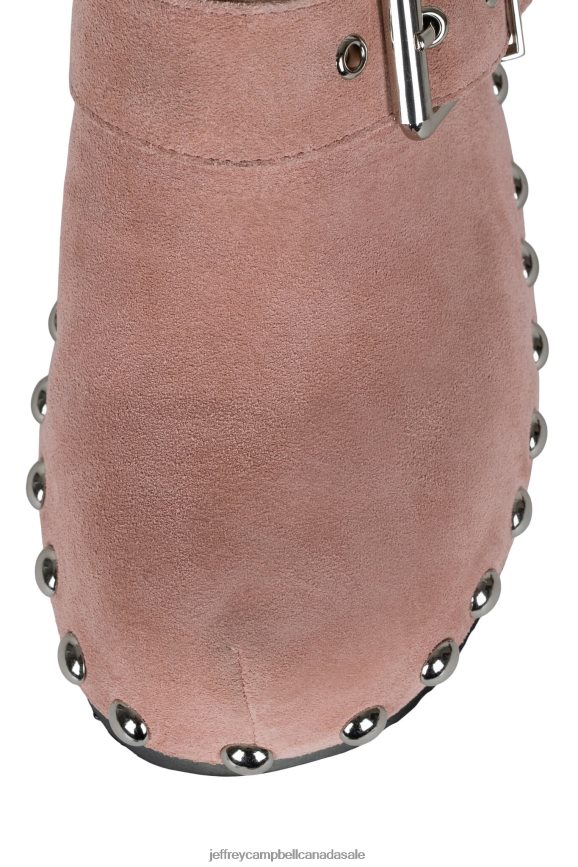 ICHLIEB Women Pink Suede Silver PLRNJH1718 Jeffrey Campbell Heeled Mule
