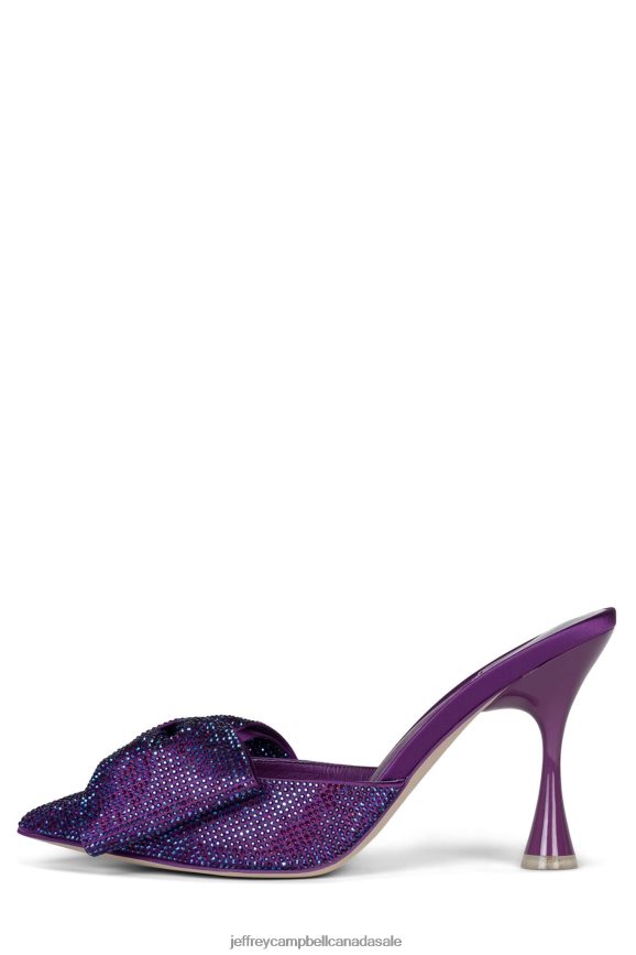 JEWELIA Women Purple Satin Combo PLRNJH1655 Jeffrey Campbell Heeled Mule