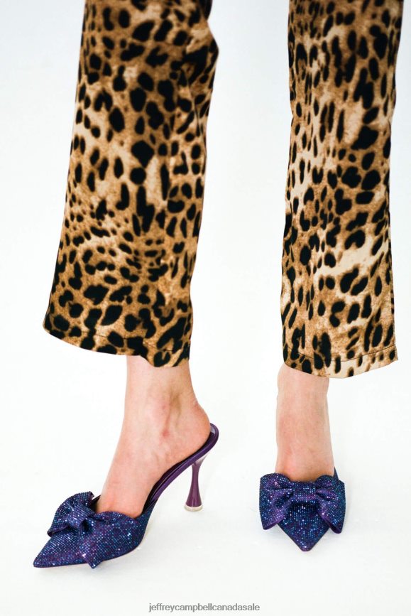 JEWELIA Women Purple Satin Combo PLRNJH1655 Jeffrey Campbell Heeled Mule