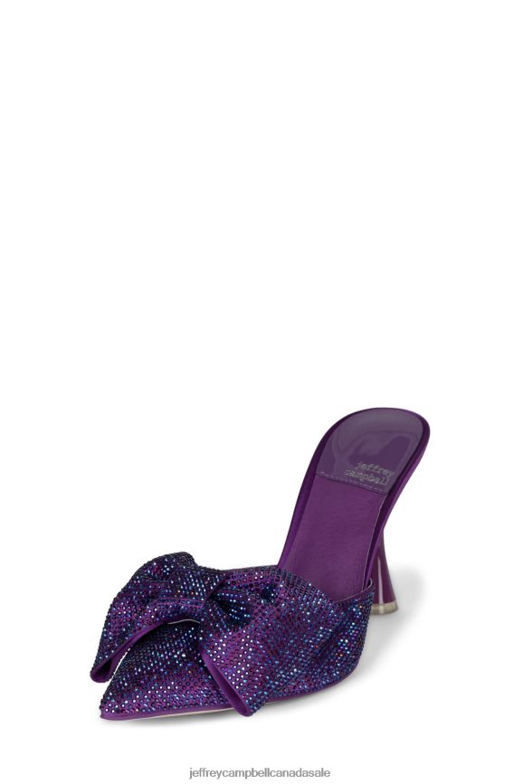 JEWELIA Women Purple Satin Combo PLRNJH1655 Jeffrey Campbell Heeled Mule