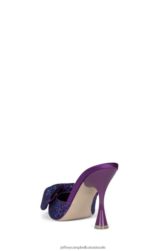 JEWELIA Women Purple Satin Combo PLRNJH1655 Jeffrey Campbell Heeled Mule