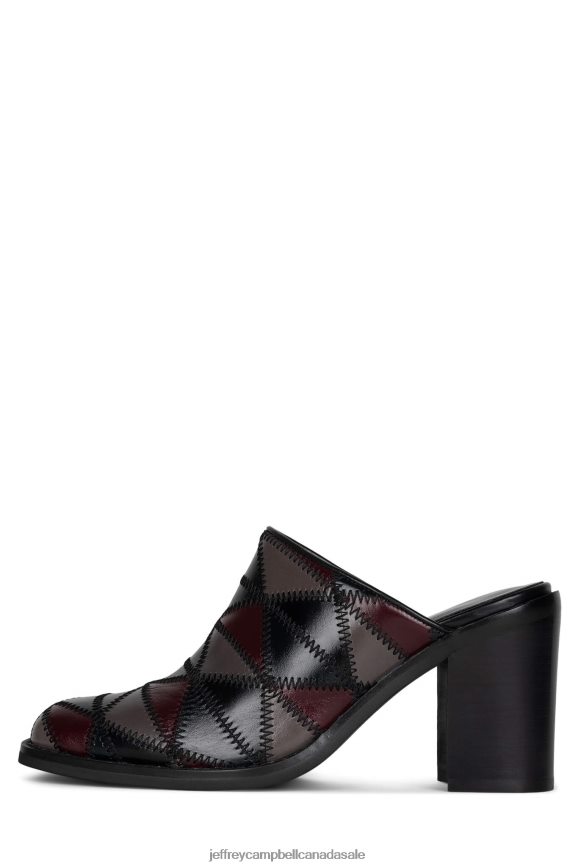 KARMA Women Black Grey multi PLRNJH1723 Jeffrey Campbell Heeled Mule