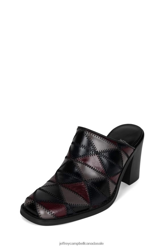 KARMA Women Black Grey multi PLRNJH1723 Jeffrey Campbell Heeled Mule