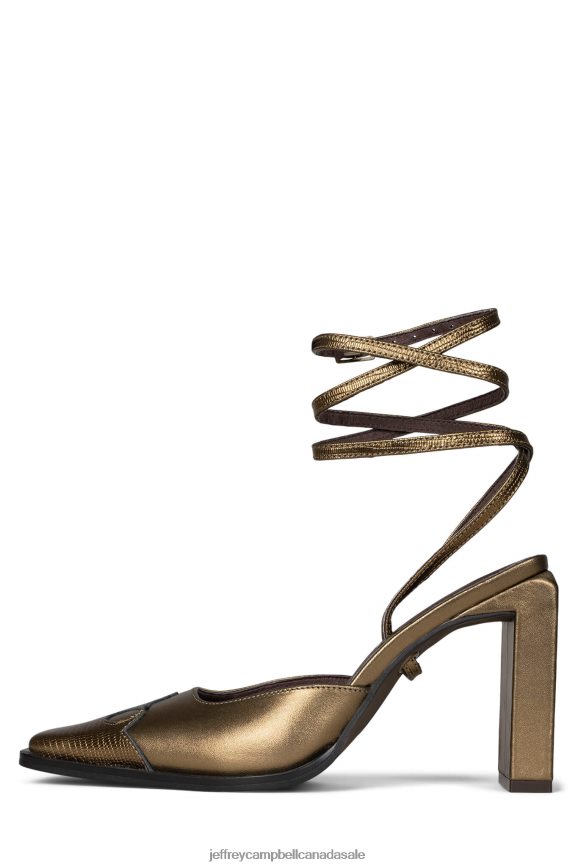 LINE-DANCE Women Bronze Lizard Bronze PLRNJH1712 Jeffrey Campbell Heeled Mule