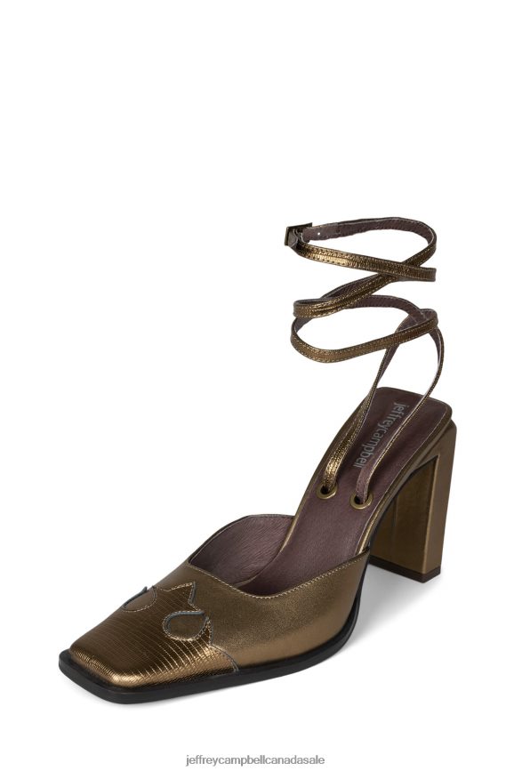 LINE-DANCE Women Bronze Lizard Bronze PLRNJH1712 Jeffrey Campbell Heeled Mule