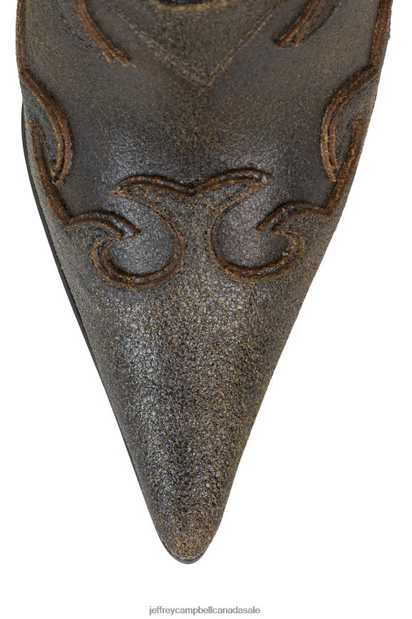 RIDE-IT Women Brown Distressed PLRNJH1676 Jeffrey Campbell Heeled Mule