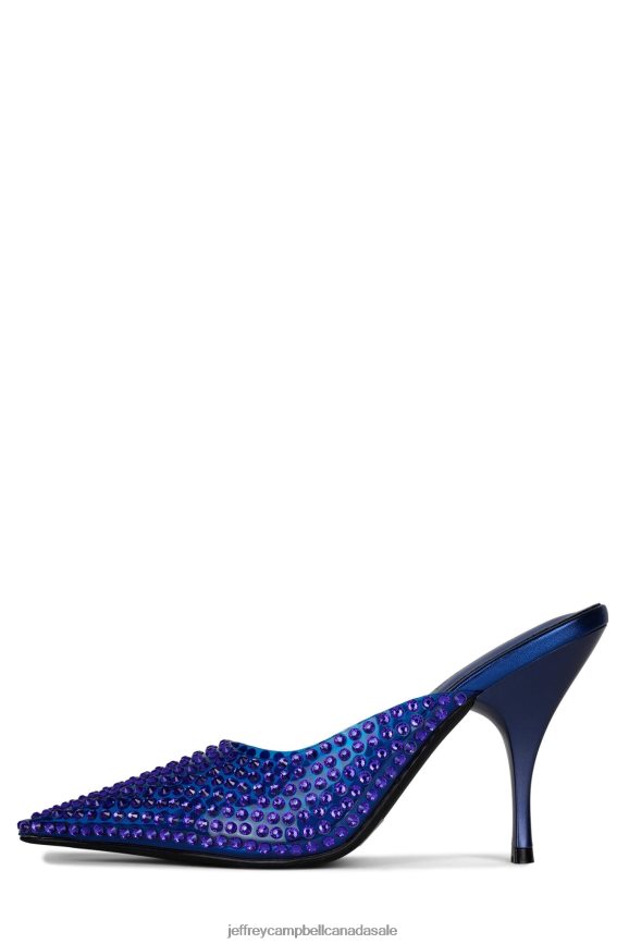 ROMANTIQ Women Blue Combo PLRNJH1708 Jeffrey Campbell Heeled Mule