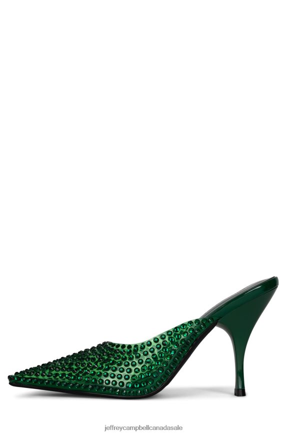 ROMANTIQ Women Green Combo PLRNJH1710 Jeffrey Campbell Heeled Mule