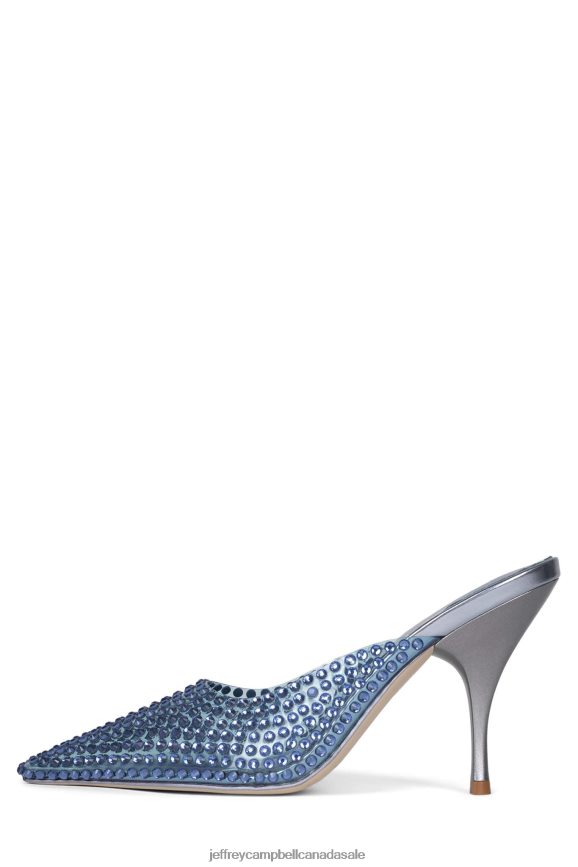 ROMANTIQ Women Light Blue Clear PLRNJH1707 Jeffrey Campbell Heeled Mule