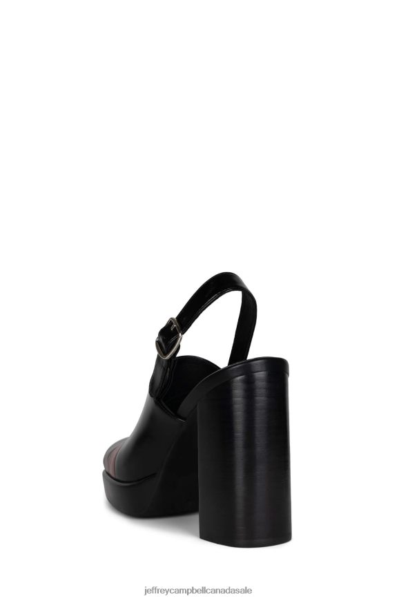 ROXANNA Women Black Brown Combo PLRNJH1706 Jeffrey Campbell Heeled Mule