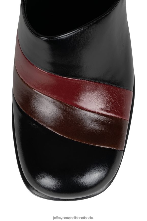 ROXANNA Women Black Brown Combo PLRNJH1706 Jeffrey Campbell Heeled Mule