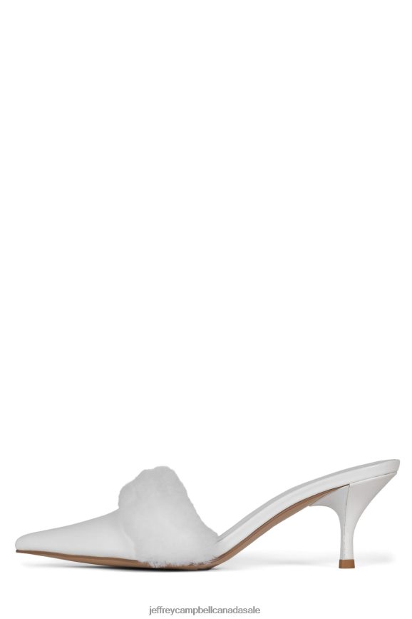TASTEFUL Women White Patent Combo PLRNJH1701 Jeffrey Campbell Heeled Mule