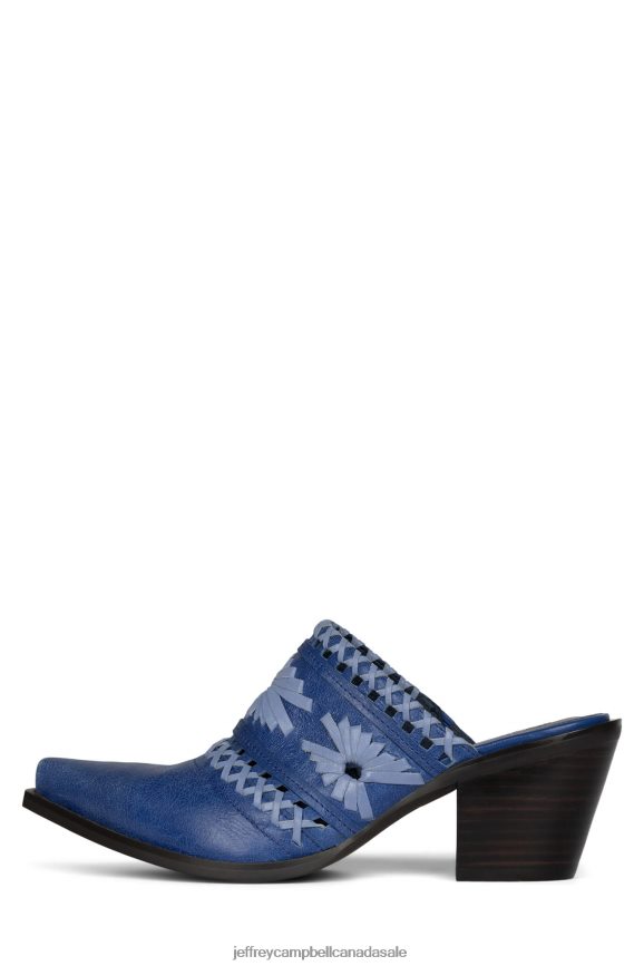 WEAVES Women Blue Combo PLRNJH1728 Jeffrey Campbell Heeled Mule