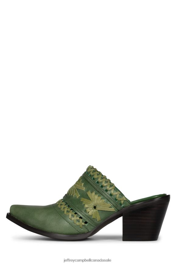 WEAVES Women Green Combo PLRNJH1726 Jeffrey Campbell Heeled Mule