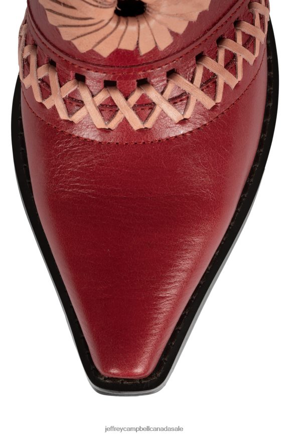 WEAVES Women Red Combo PLRNJH1727 Jeffrey Campbell Heeled Mule