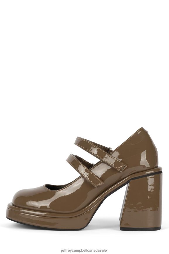 ARLON Women Dark Taupe Patent PLRNJH1364 Jeffrey Campbell Heeled Pump