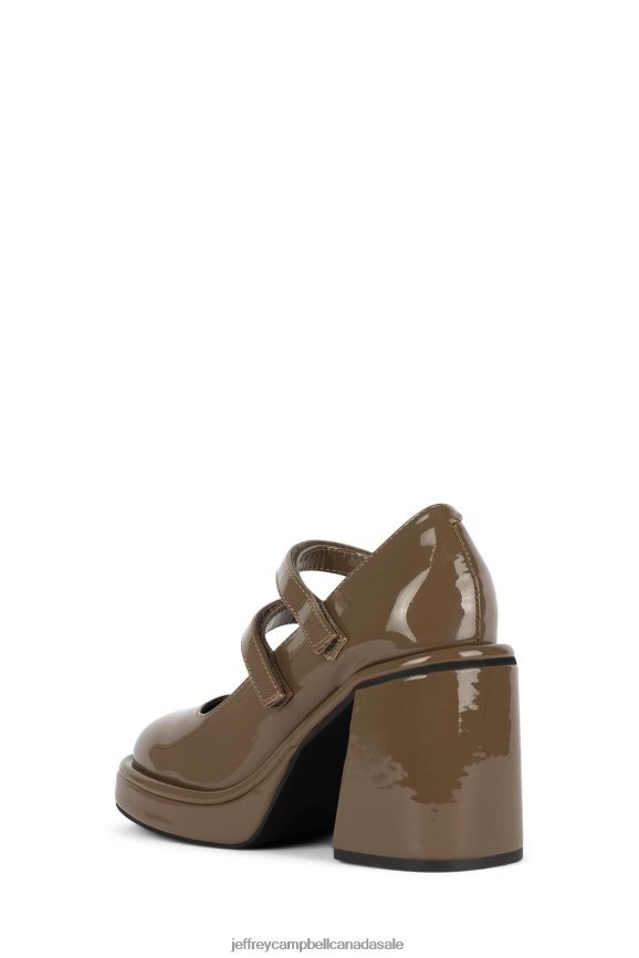 ARLON Women Dark Taupe Patent PLRNJH1364 Jeffrey Campbell Heeled Pump