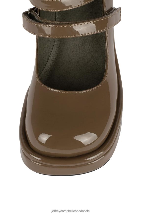 ARLON Women Dark Taupe Patent PLRNJH1364 Jeffrey Campbell Heeled Pump