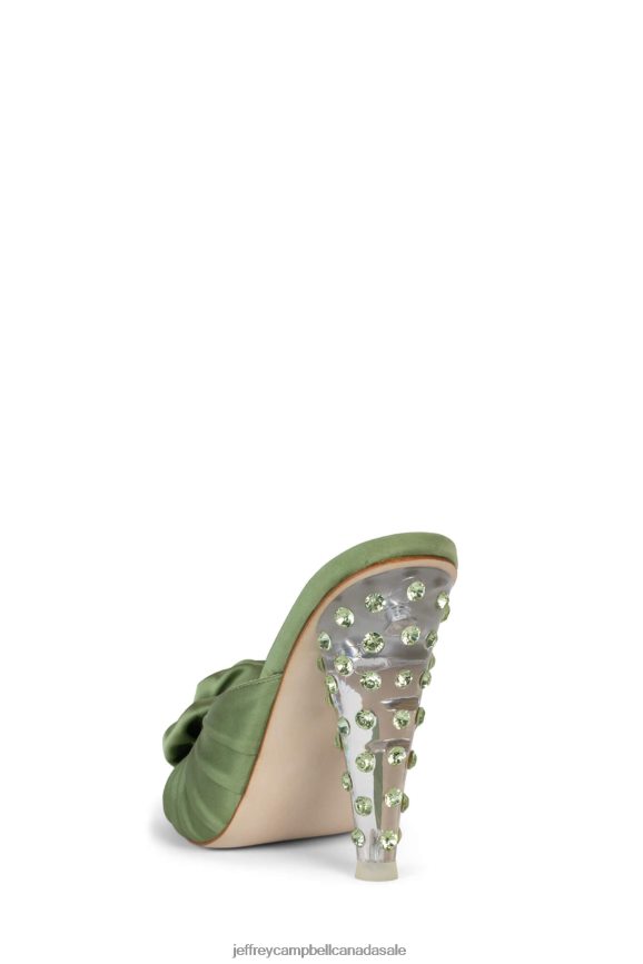BLOSSOMED Women Green Satin Green PLRNJH1319 Jeffrey Campbell Heeled Pump