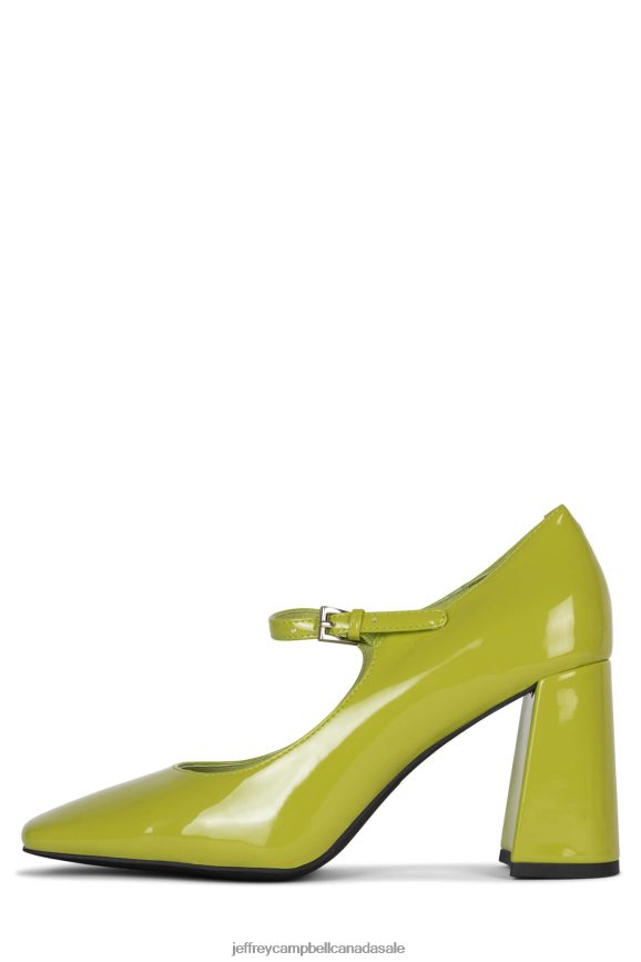 BOURDIN-2 Women Green Patent PLRNJH1360 Jeffrey Campbell Heeled Pump