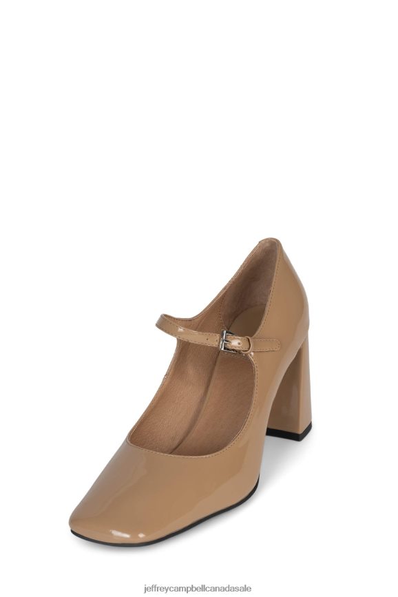 BOURDIN-2 Women Natural Patent PLRNJH1361 Jeffrey Campbell Heeled Pump